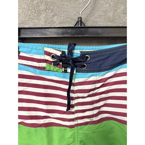 Patagonia Striped Board Shorts Men's Size 32 Swim Trunks Quick Dry Pockets - Picture 2 of 11